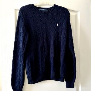 Women Polo Cable Knit Sweater